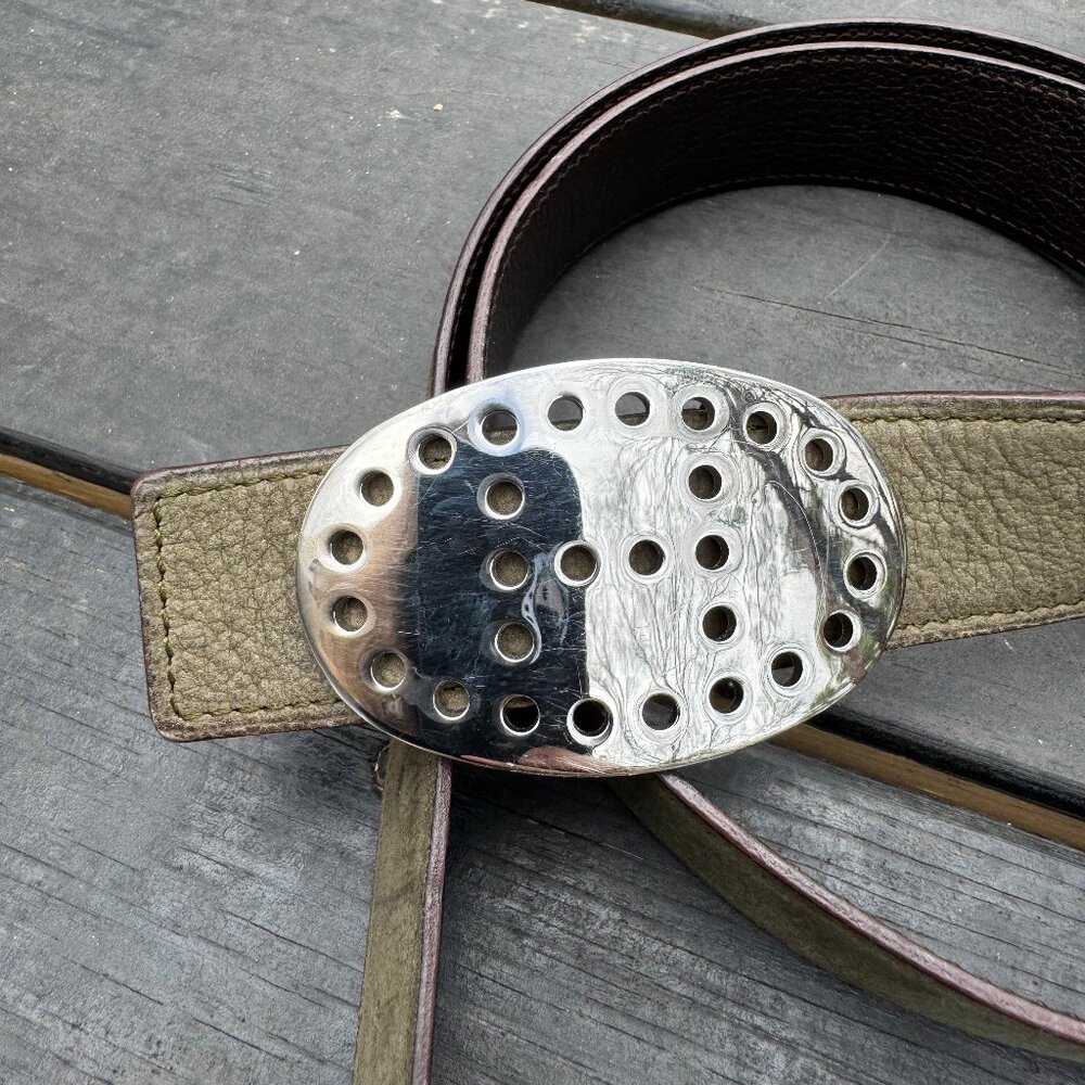 Authentic Hermès reversible Evelyne belt in Clemence leather
